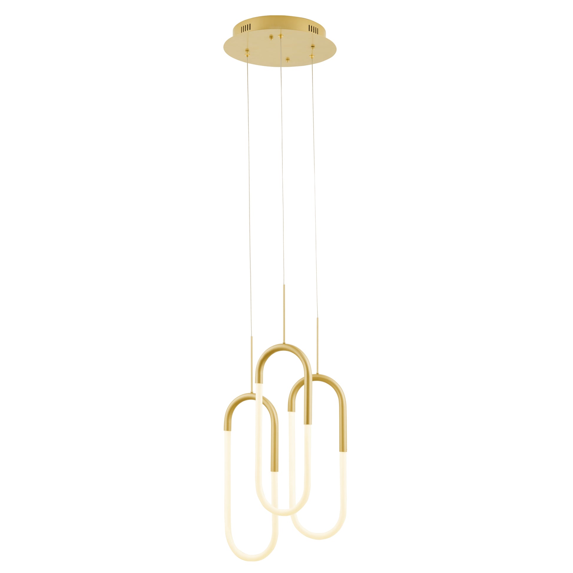 LED Three Clips Chandelier // Sandy Gold - Disselt Designs