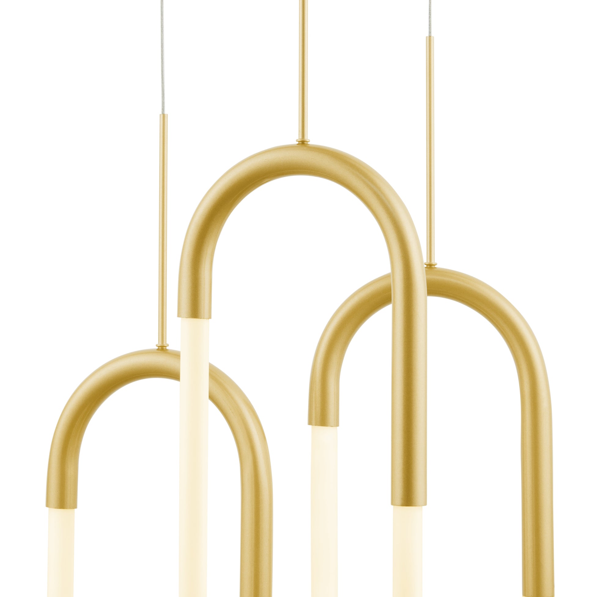 LED Three Clips Chandelier // Sandy Gold - Disselt Designs