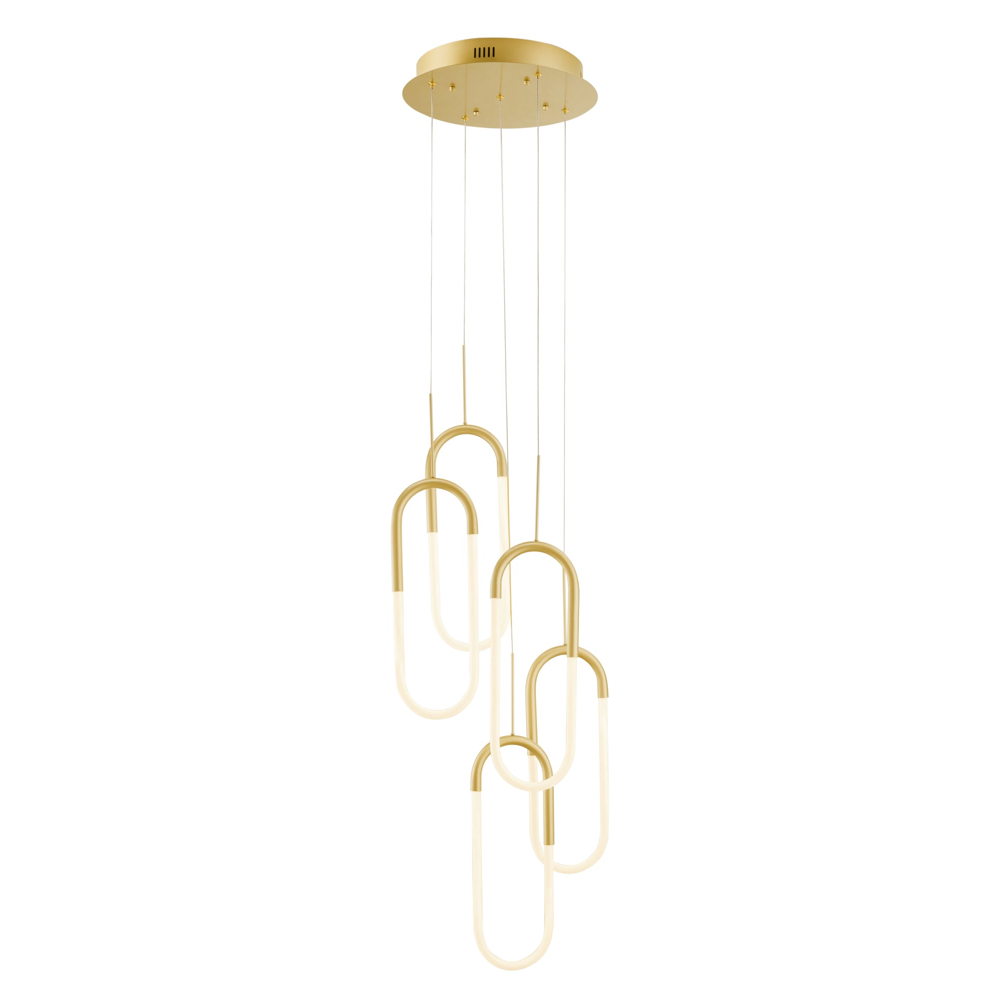 LED Five Clips Chandelier // Sandy Gold - Disselt Designs