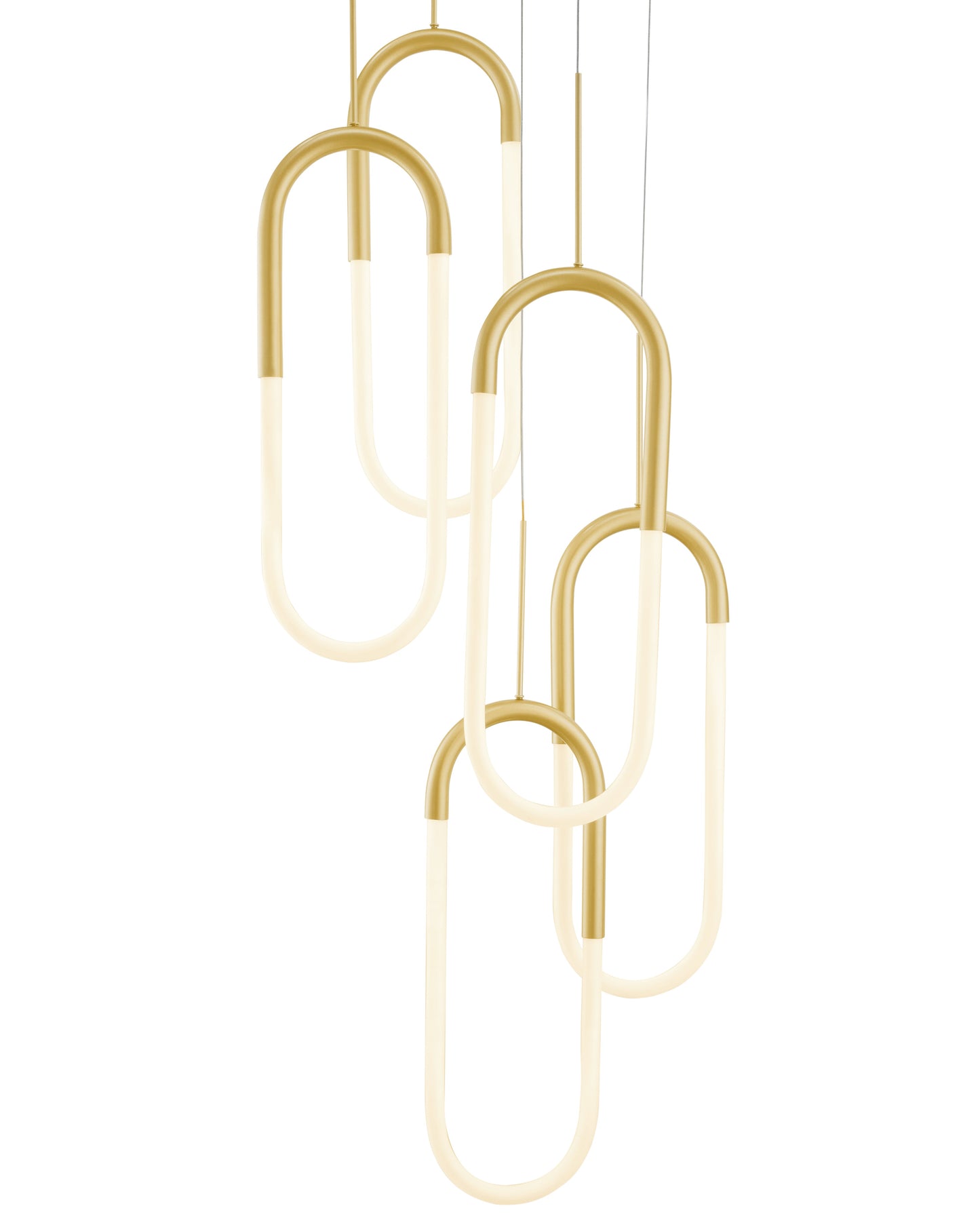 LED Five Clips Chandelier // Sandy Gold - Disselt Designs