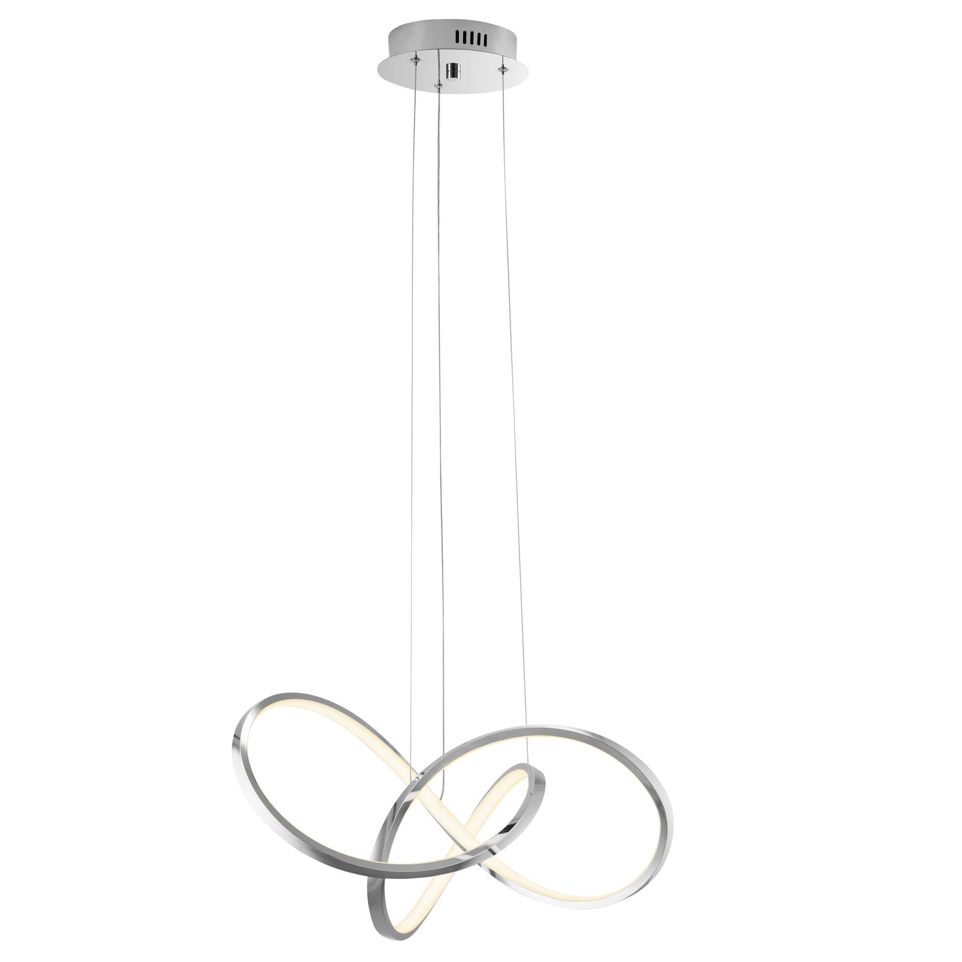 Knotted LED Dimmable Chandelier // Chrome - Disselt Designs