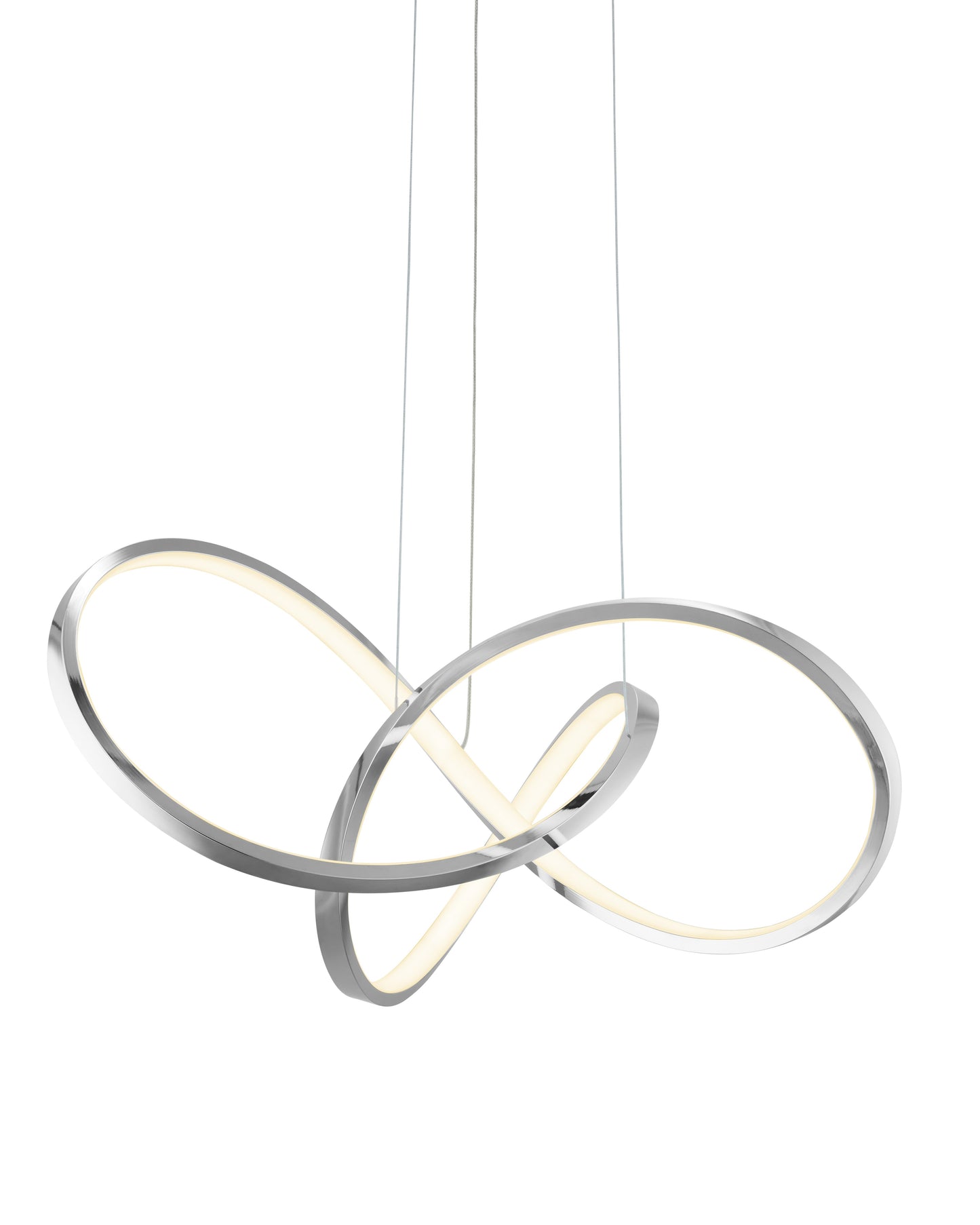 Knotted LED Dimmable Chandelier // Chrome - Disselt Designs