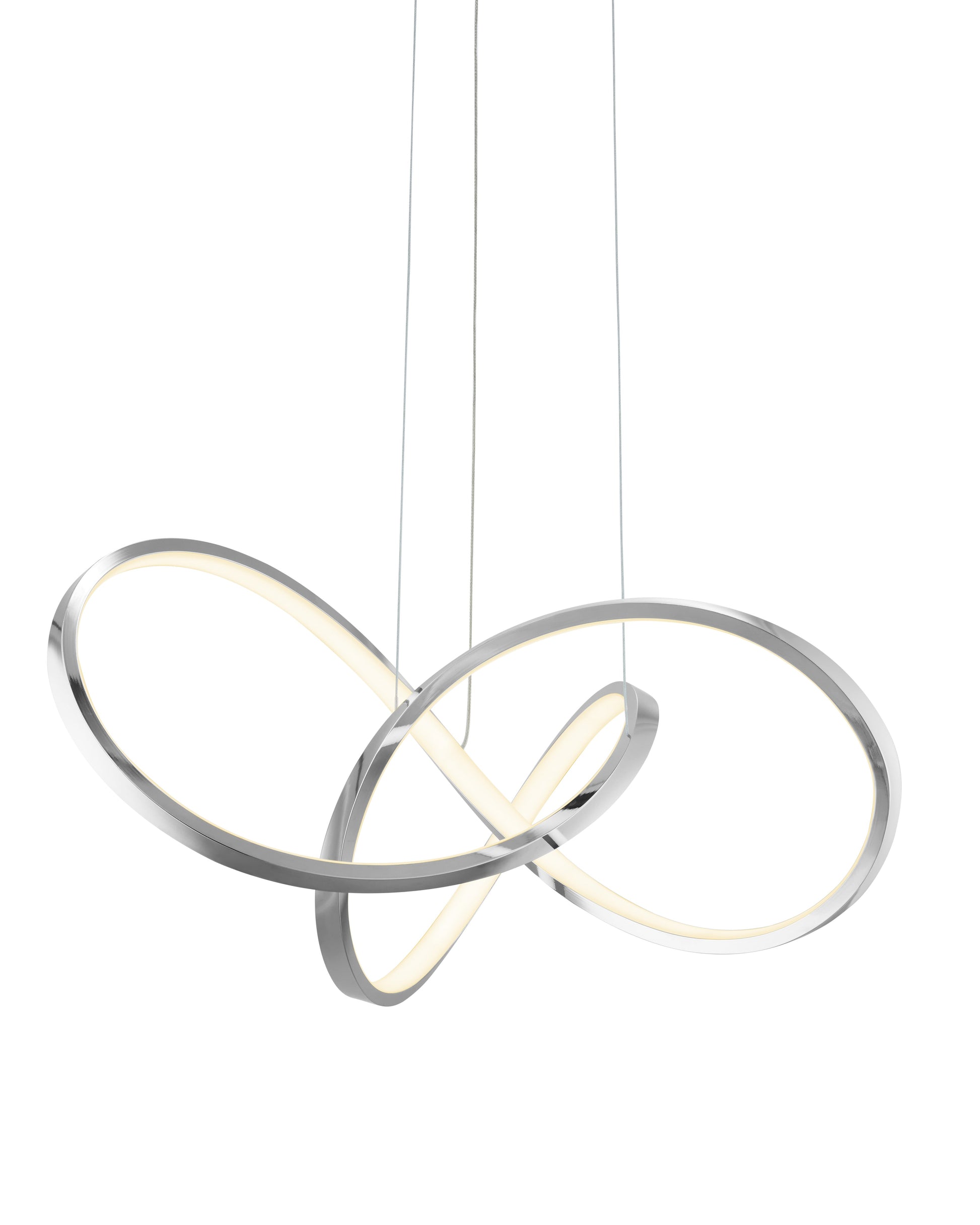 Knotted LED Dimmable Chandelier // Chrome - Disselt Designs