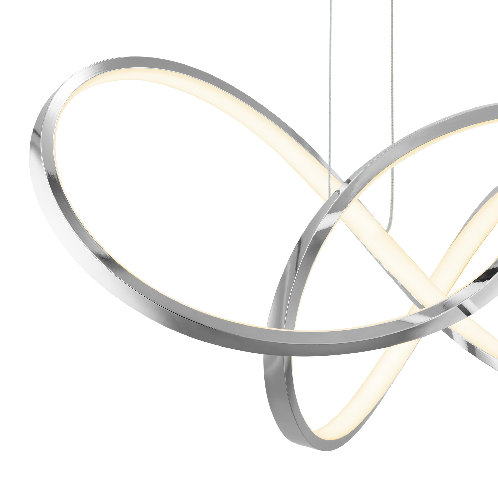 Knotted LED Dimmable Chandelier // Chrome - Disselt Designs