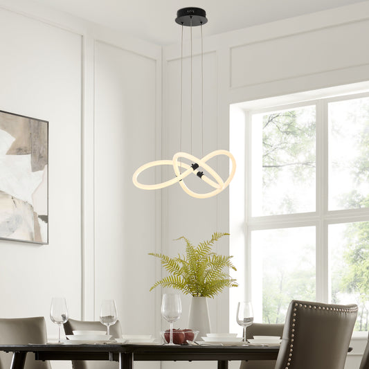 Daisy LED Adjustable Chandelier // Matte Black - Disselt Designs