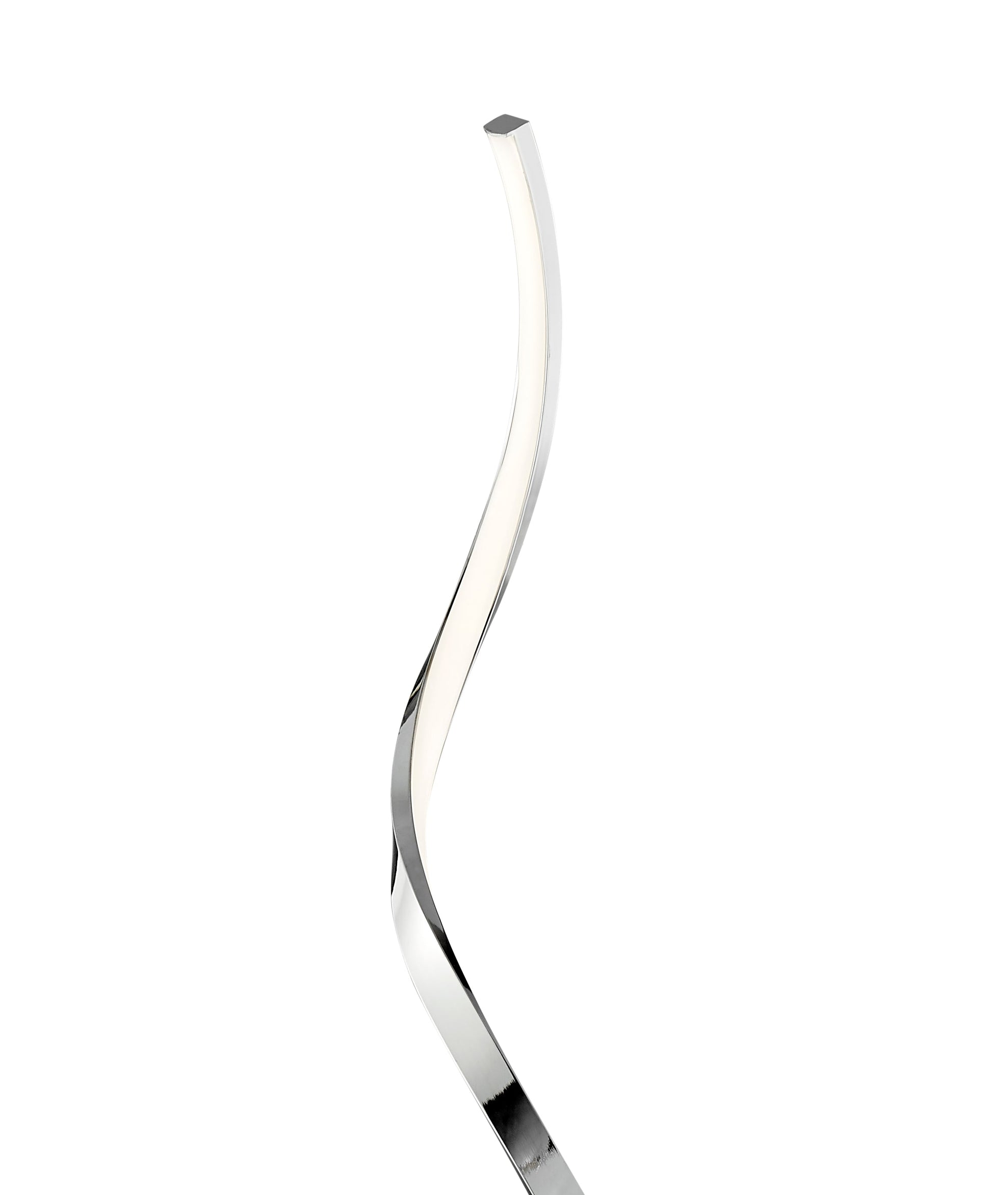 Modern Spiral LED 61" Chrome Floor Lamp // Dimmable Led Strip - Disselt Designs
