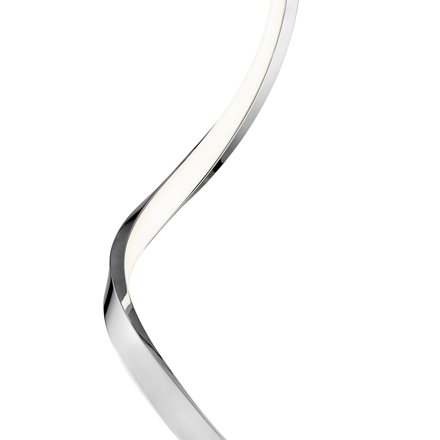 Modern Spiral Integrated LED Table Lamp, Chrome - Disselt Designs