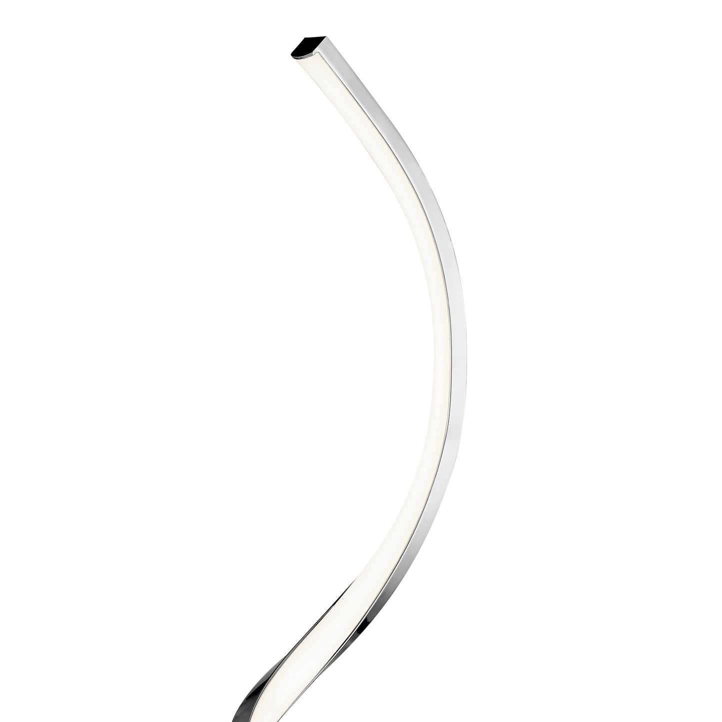 Modern Spiral Integrated LED Table Lamp, Chrome - Disselt Designs
