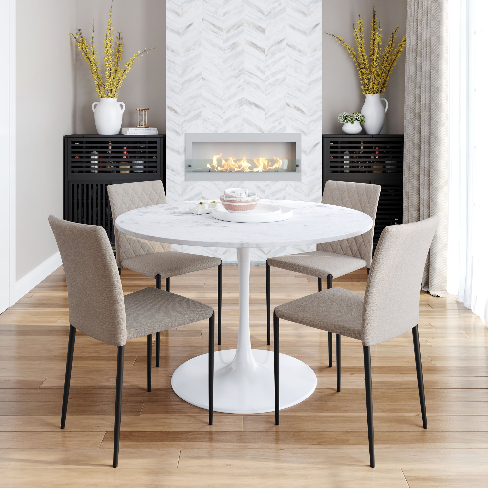 Harve Dining Chair (Set of 2) Beige - Disselt Designs