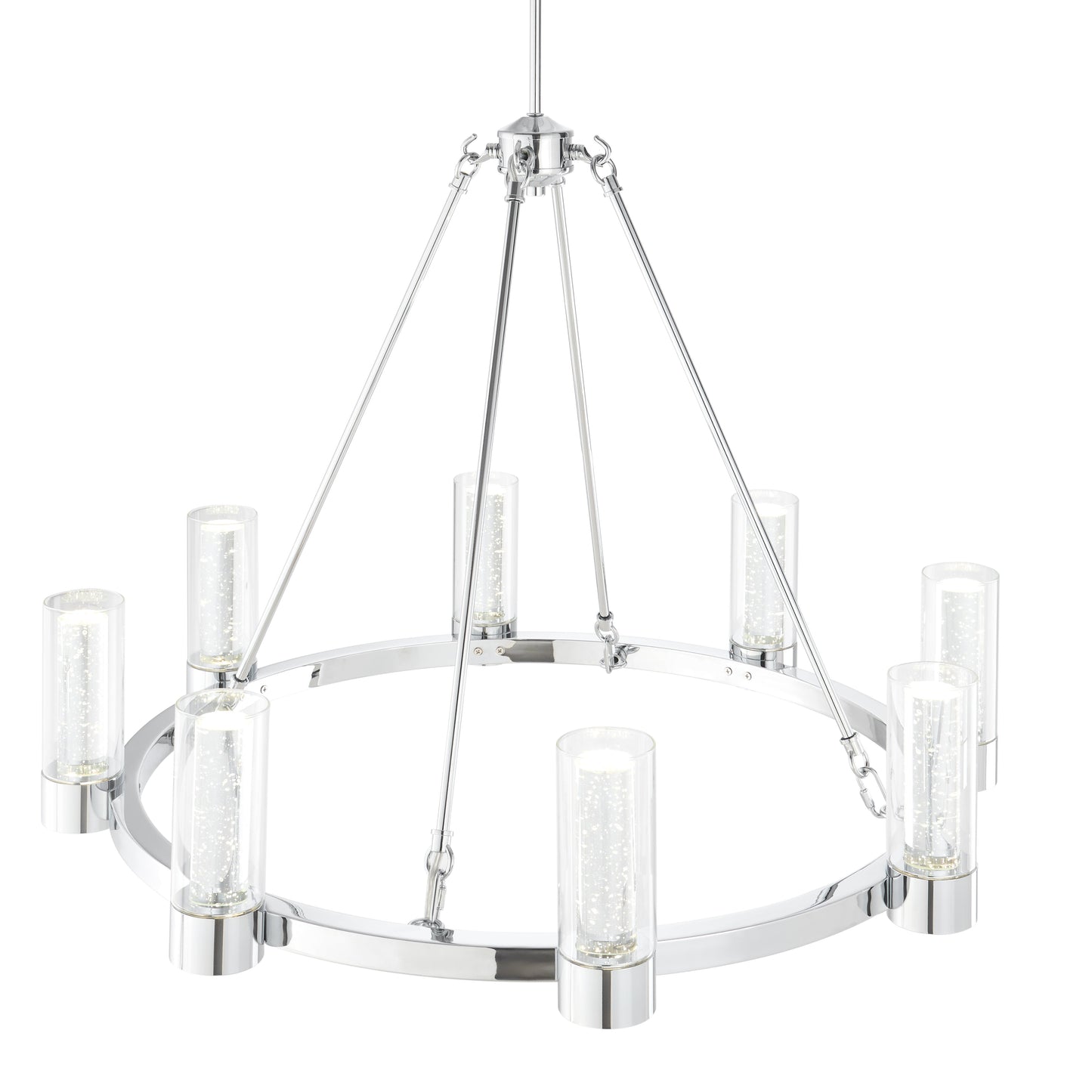Victory 8 Light Chandelier // Chrome - Disselt Designs