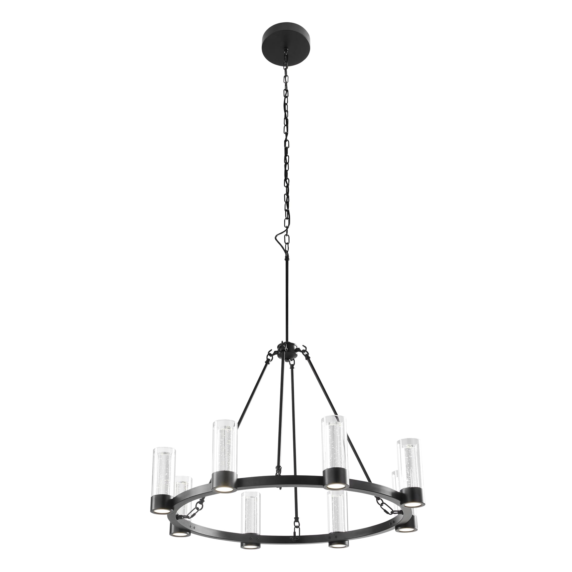 Victory 8 Light Chandelier // Matte Black - Disselt Designs