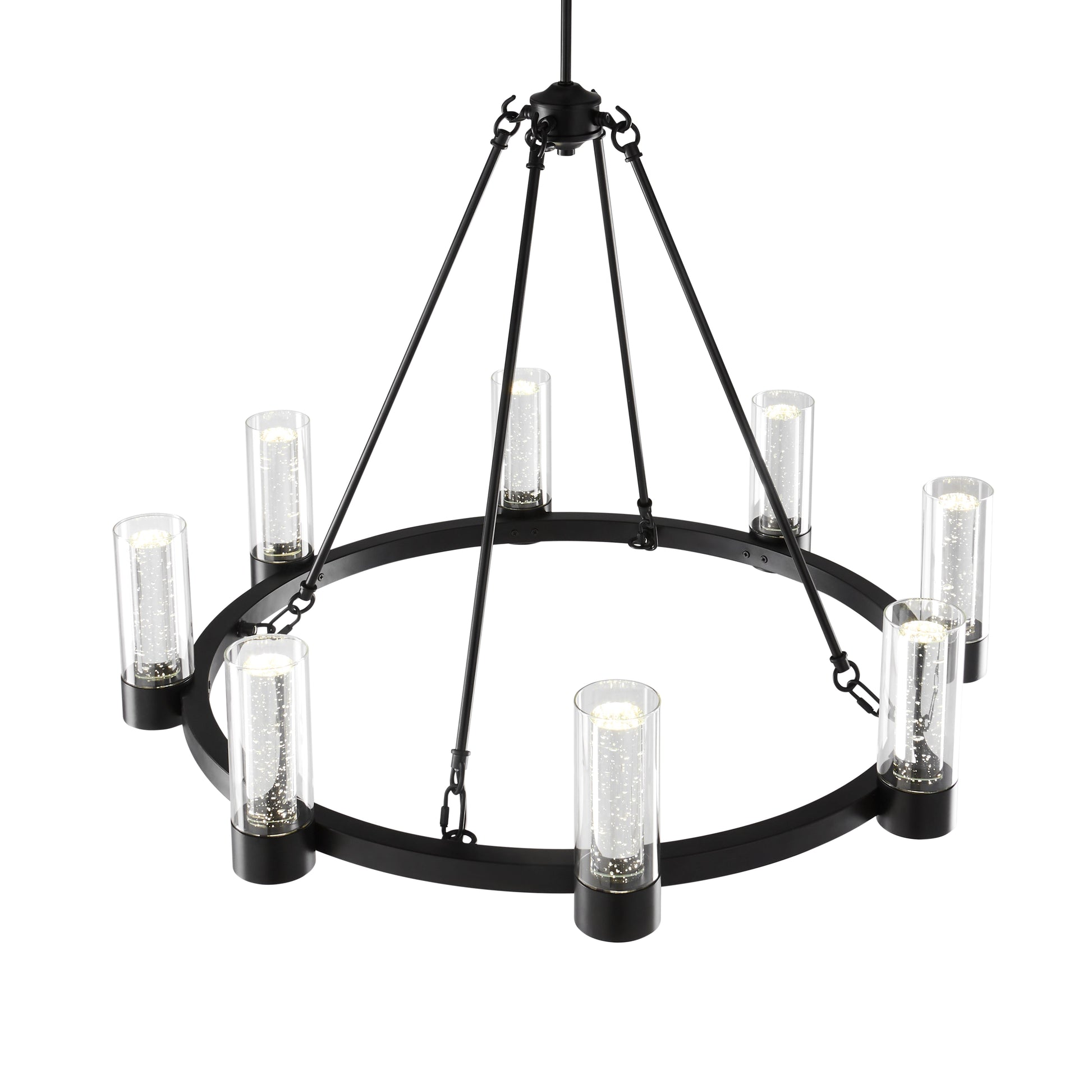 Victory 8 Light Chandelier // Matte Black - Disselt Designs