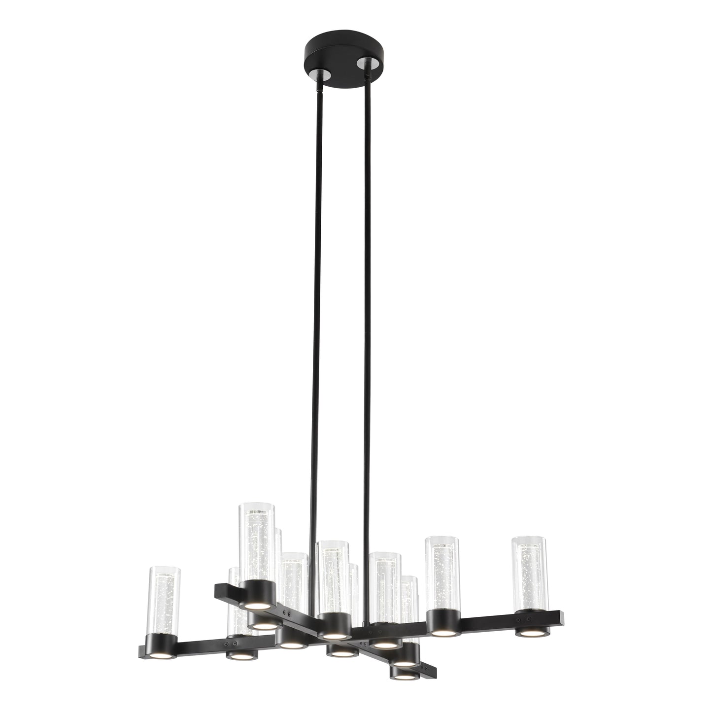 Victory 12 Light Chandelier // Matte Black - Disselt Designs