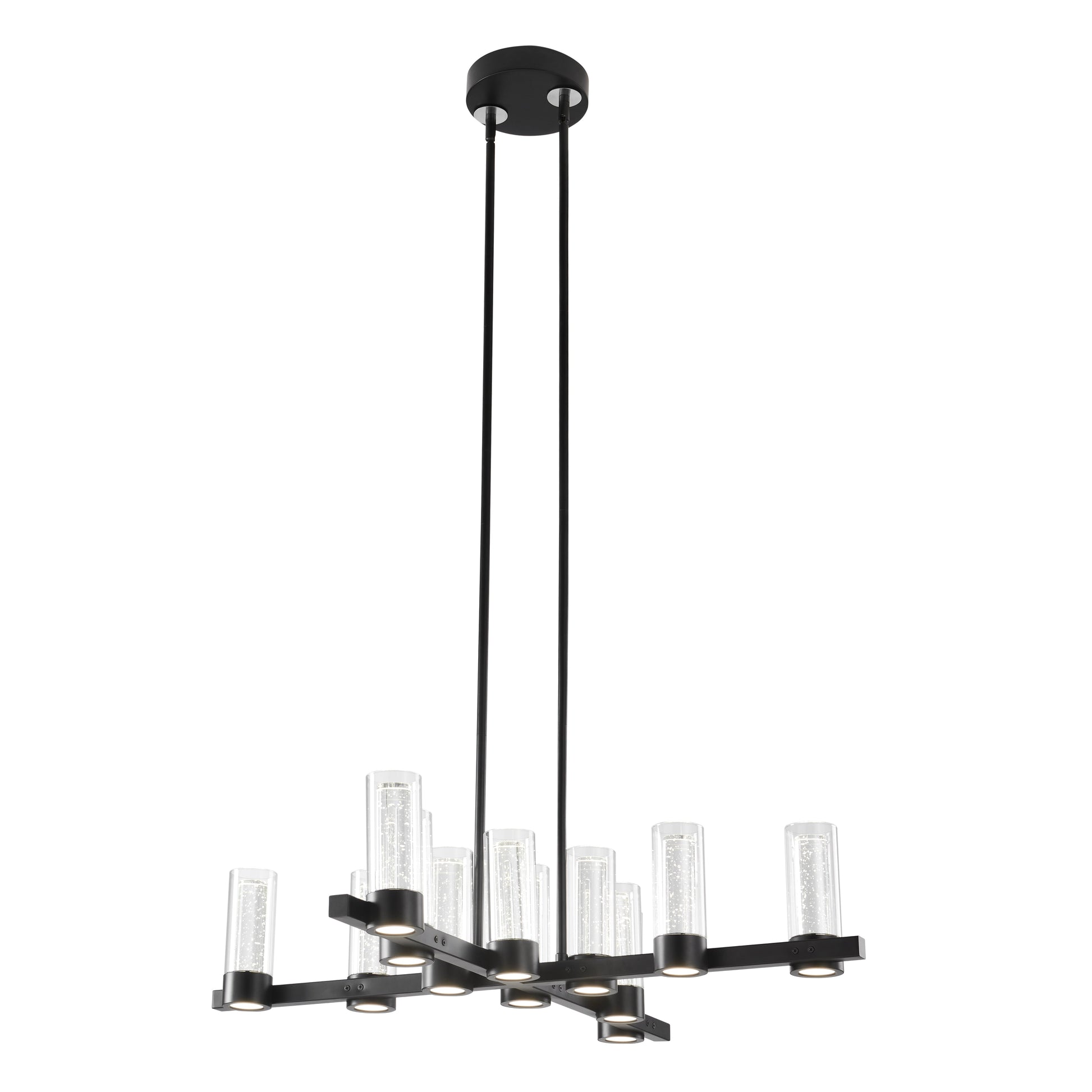 Victory 12 Light Chandelier // Matte Black - Disselt Designs
