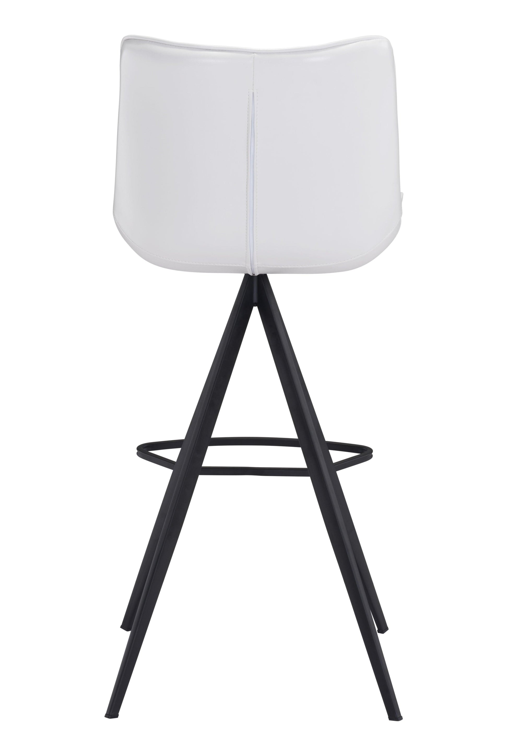 Aki Barstool (Set of 2) White & Black - Disselt Designs