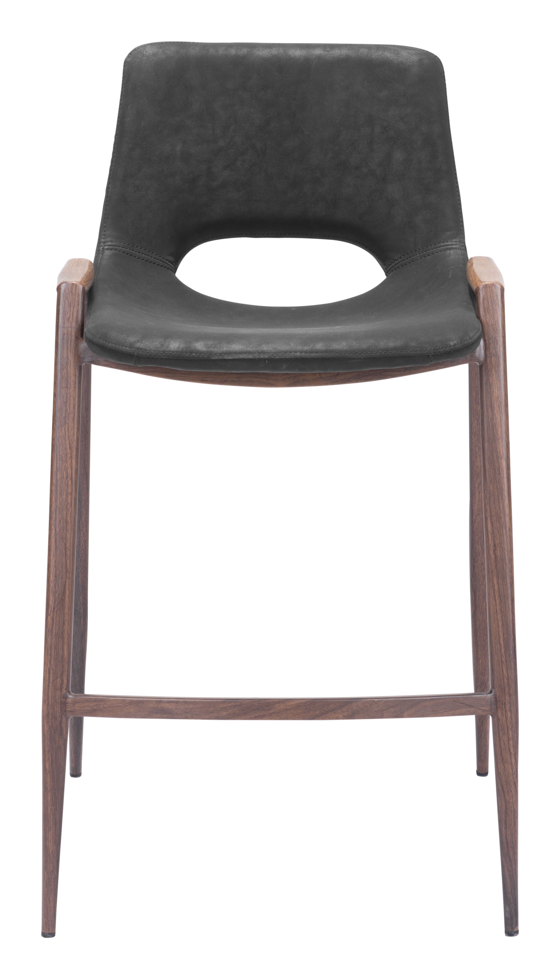 Desi Counter Stool (Set of 2) Black & Walnut - Disselt Designs