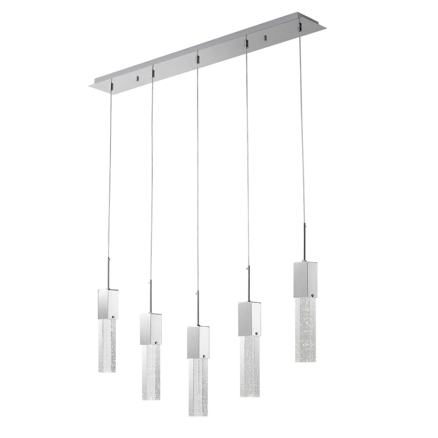 Rectangular Crystal Chandelier // 5 Light - Disselt Designs