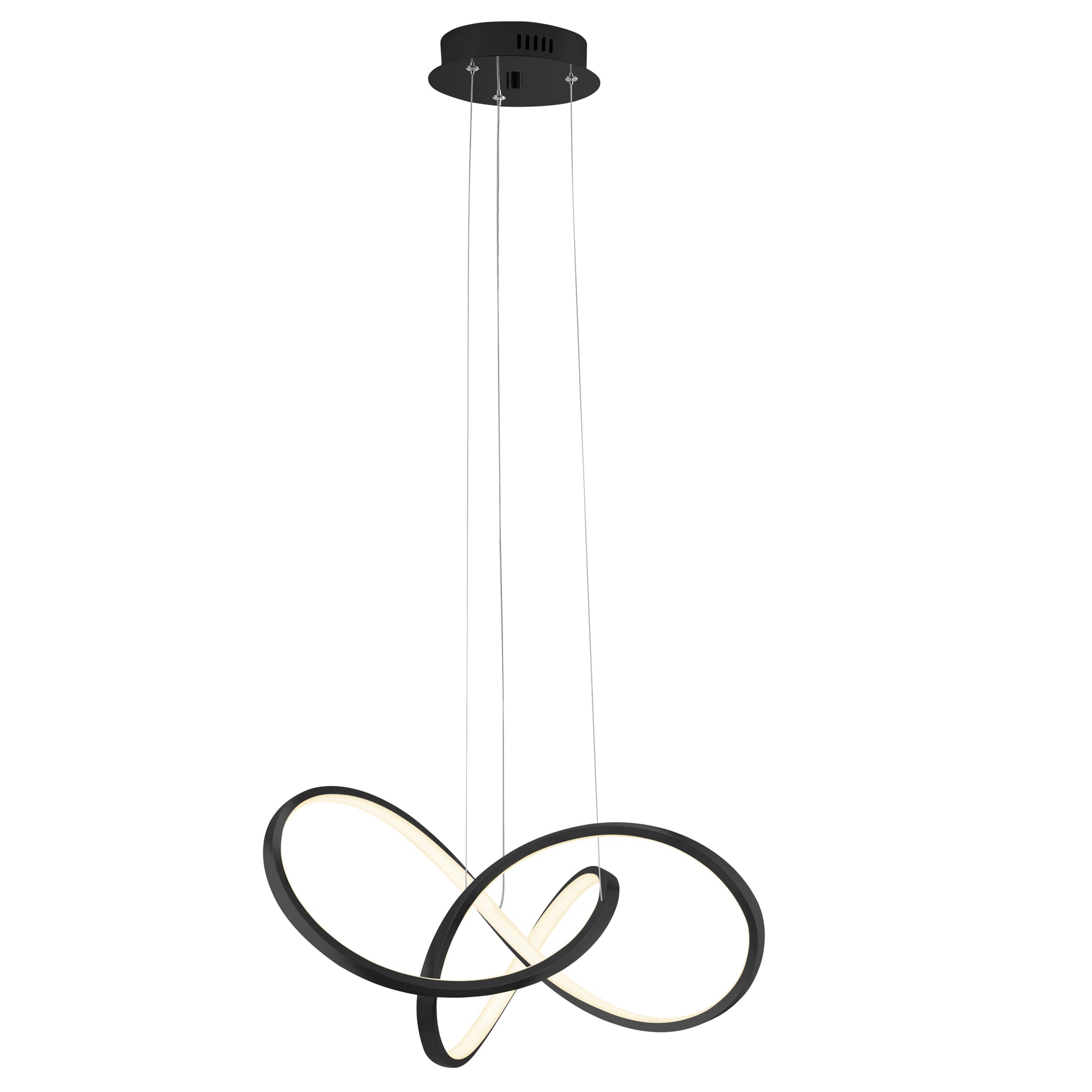 Knotted LED Dimmable Chandelier // Black - Disselt Designs