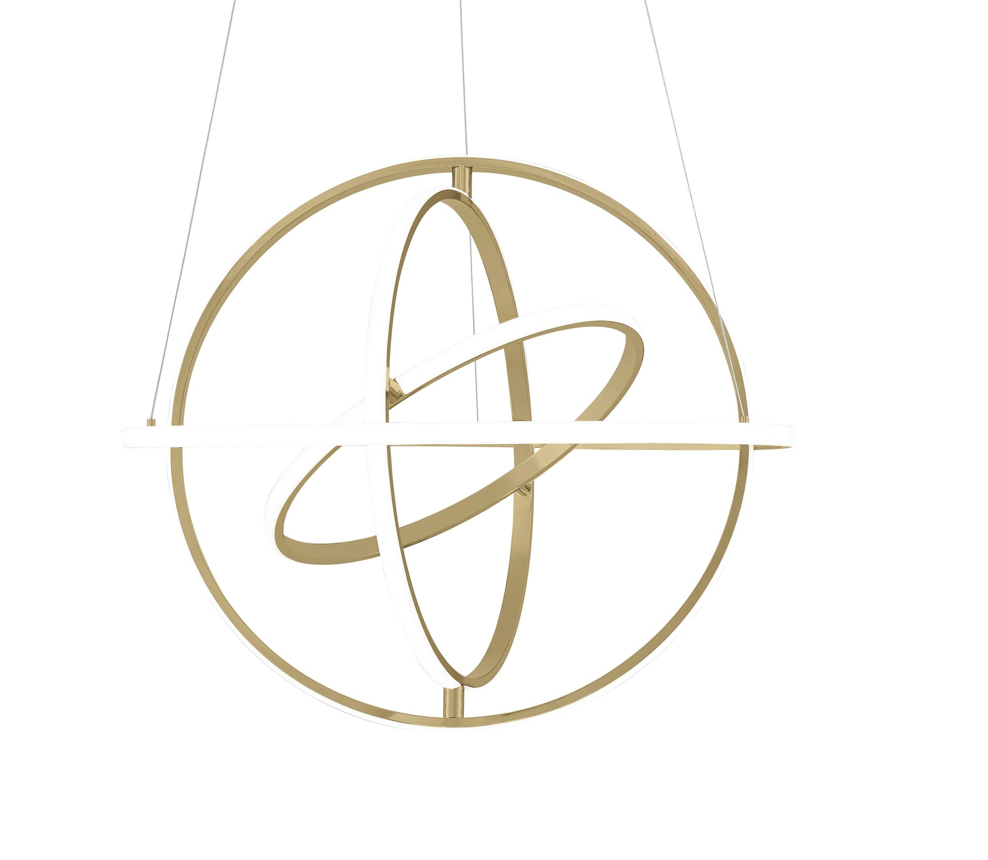 Oxford LED Adjustable Chandelier // Sandy Gold - Disselt Designs