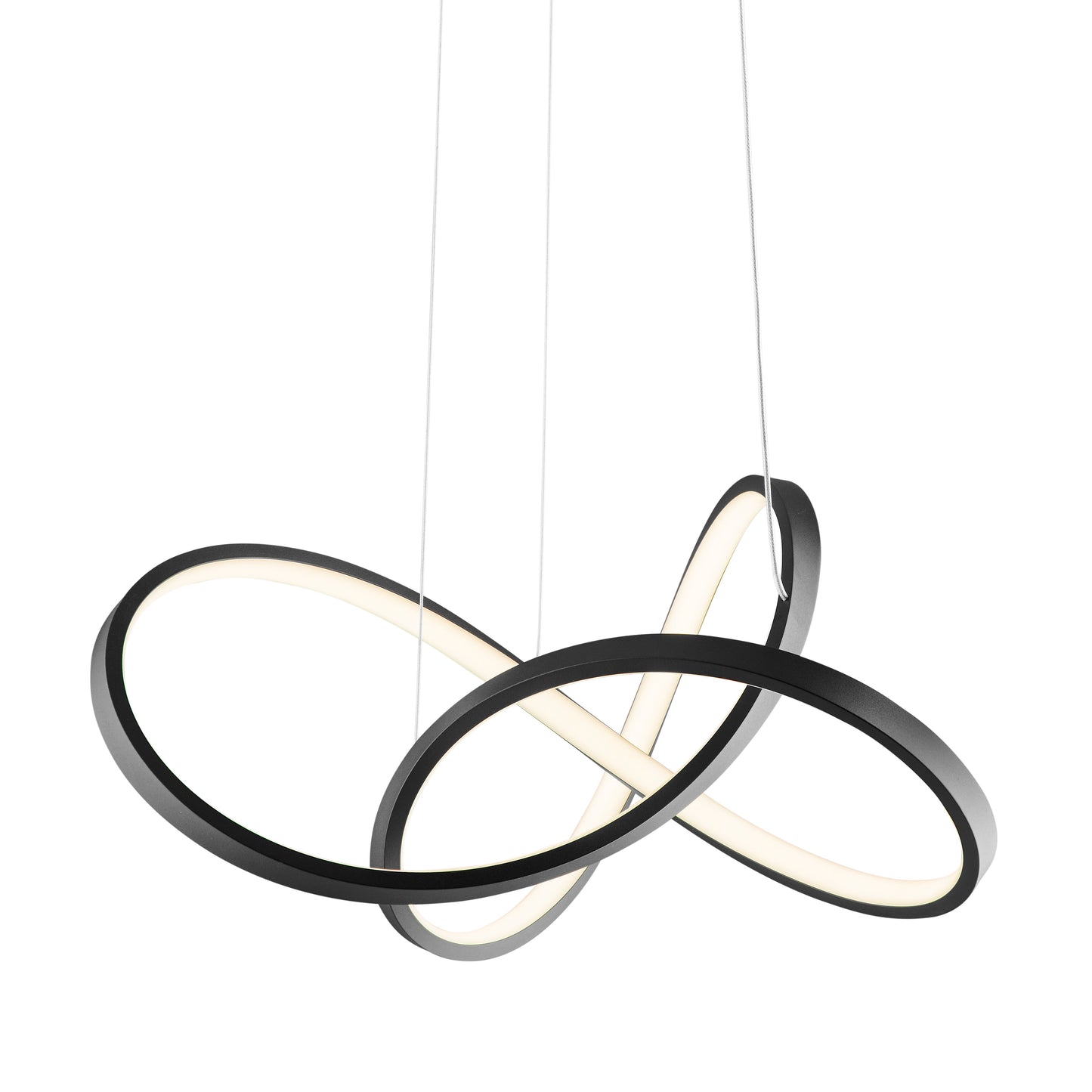 Knotted LED Dimmable Chandelier // Black - Disselt Designs