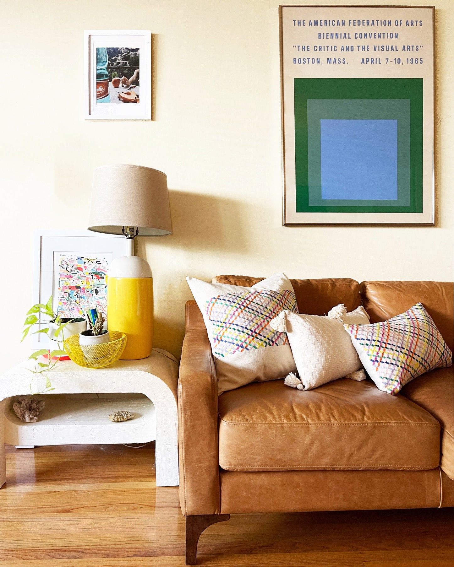 Cotzal Paneled Square Pillow