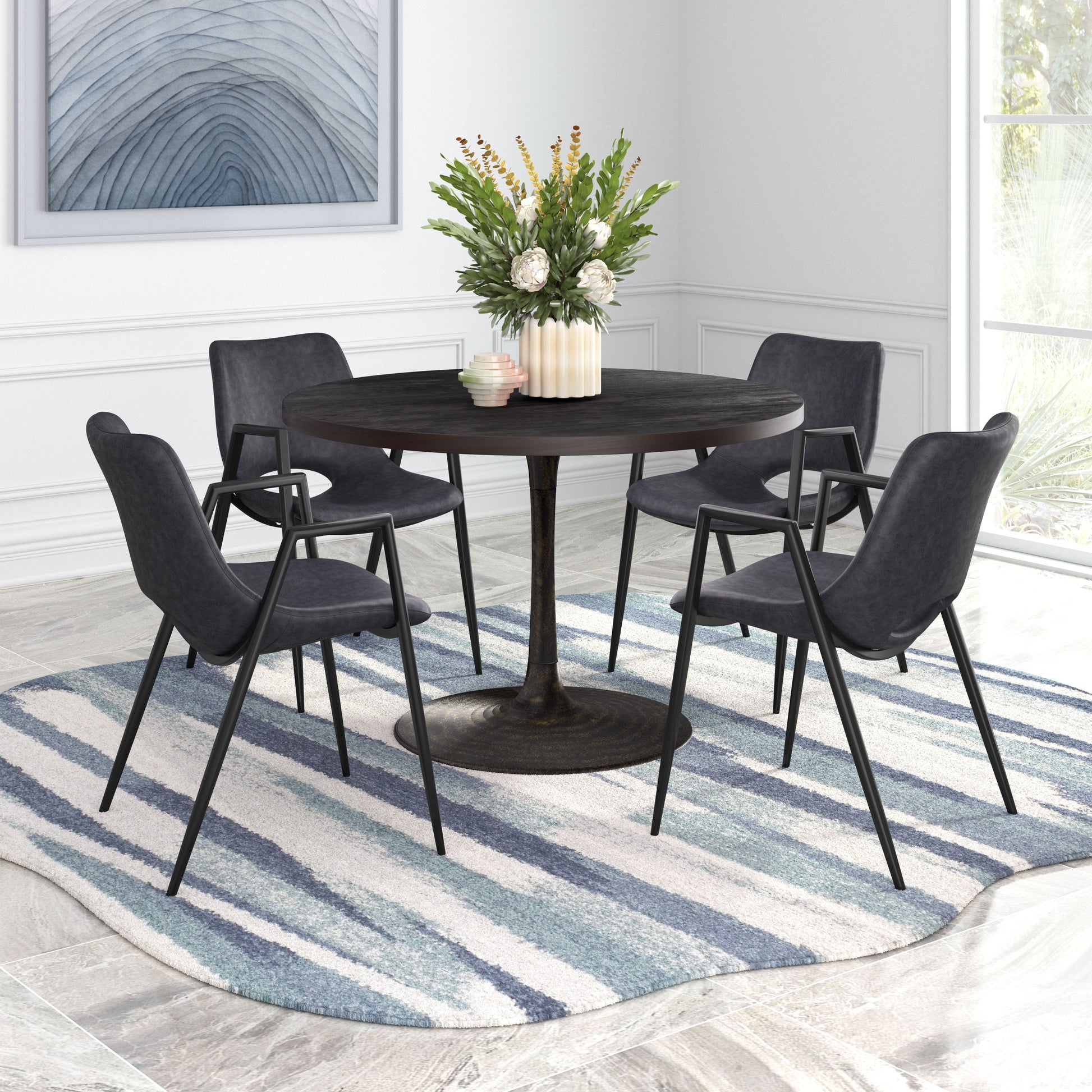 Desi Dining Chair (Set of 2) Black - Disselt Designs