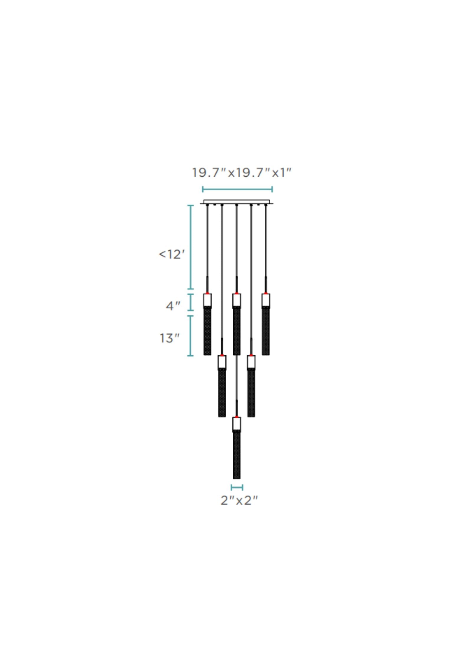 Rectangular Crystal Chandelier // XL 13 Light - Disselt Designs