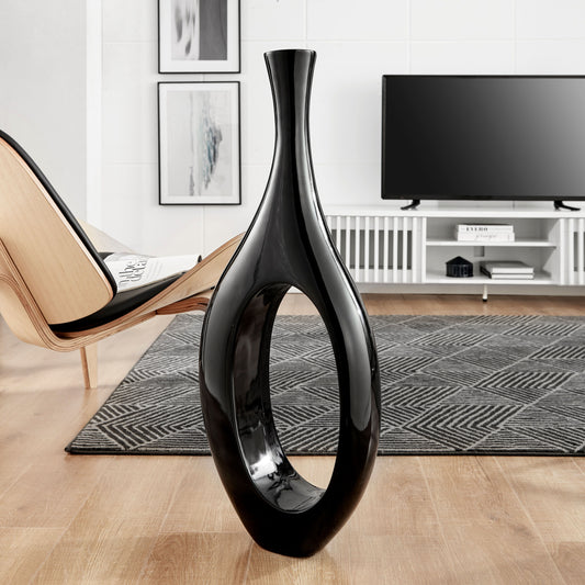 Trombone Vase // Small Black - Disselt Designs