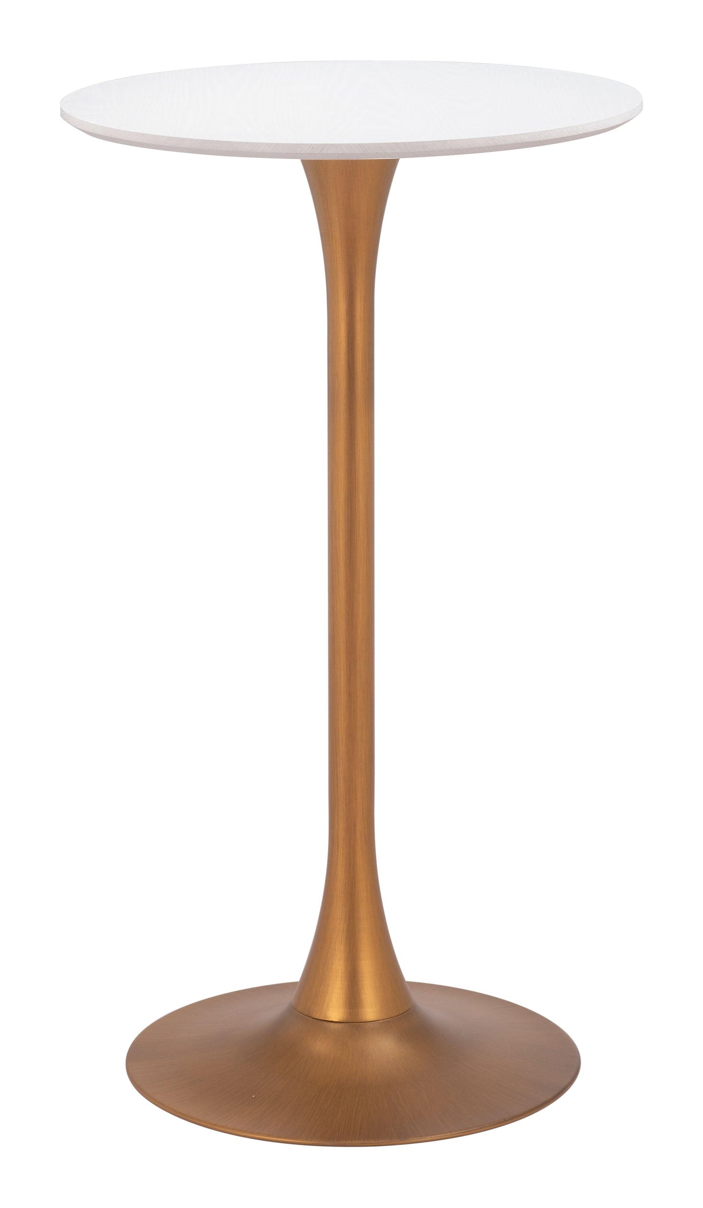 Auray Bar Table White & Gold - Disselt Designs