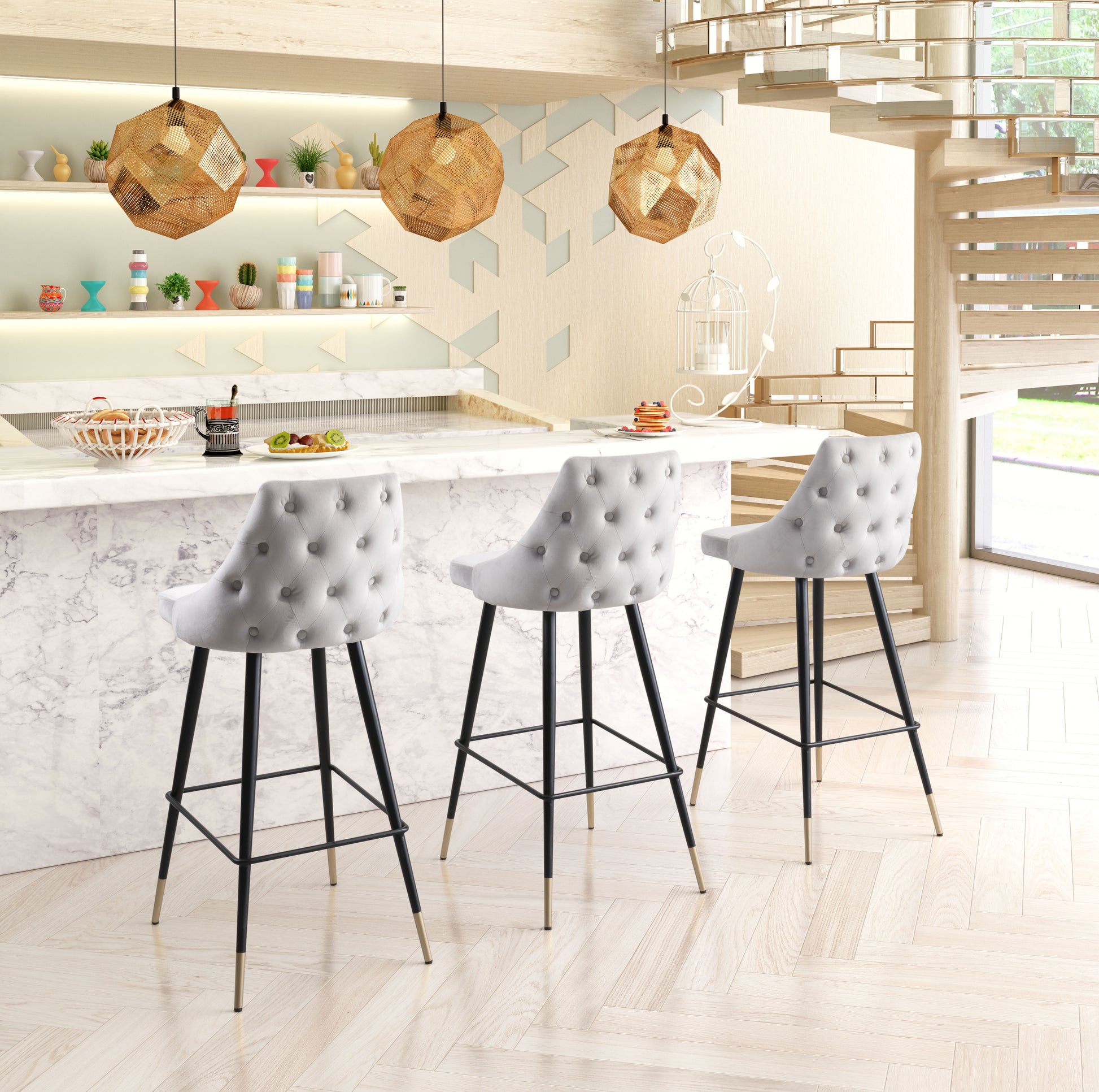 Piccolo Barstool Gray - Disselt Designs