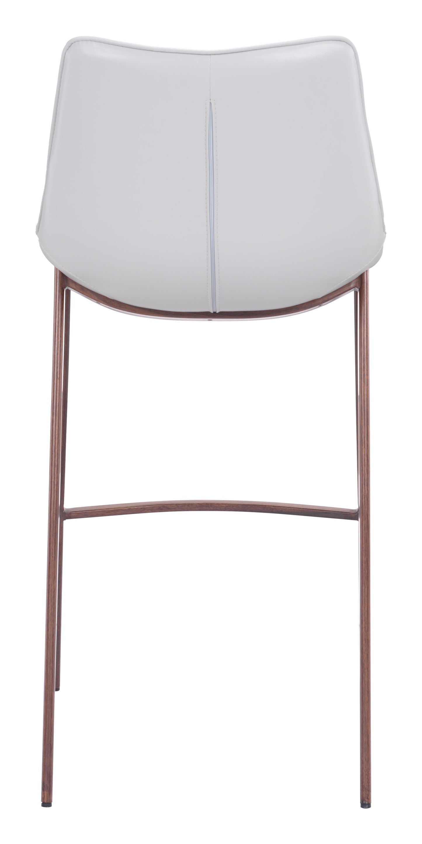 Magnus Barstool (Set of 2) White & Walnut - Disselt Designs