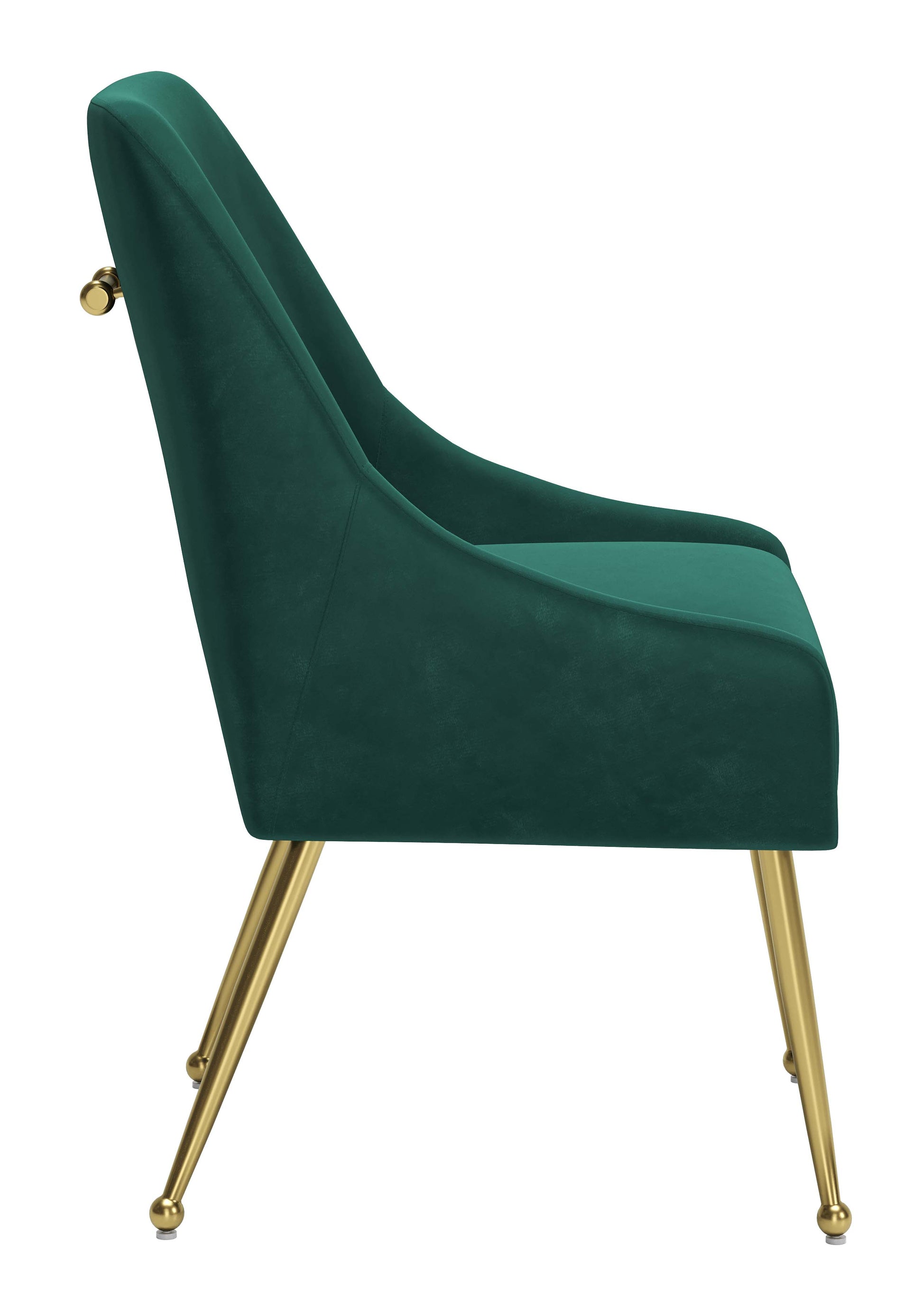 Maxine Dining Chair Green & Gold - Disselt Designs