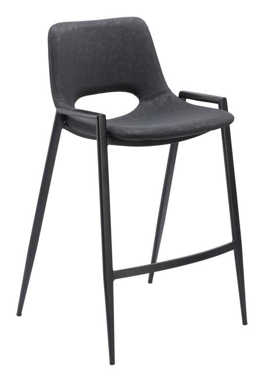 Desi Counter Stool (Set of 2) Black - Disselt Designs