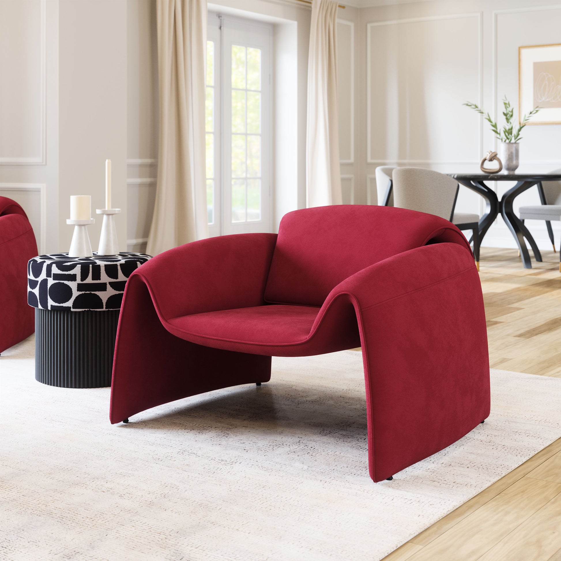 Horten Accent Chair Red - Disselt Designs