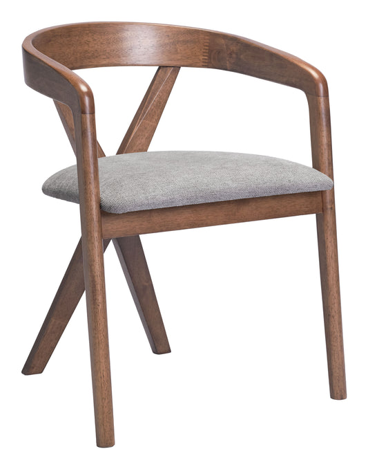 Cairo Dining Chair Dove Gray & Walnut - Disselt Designs