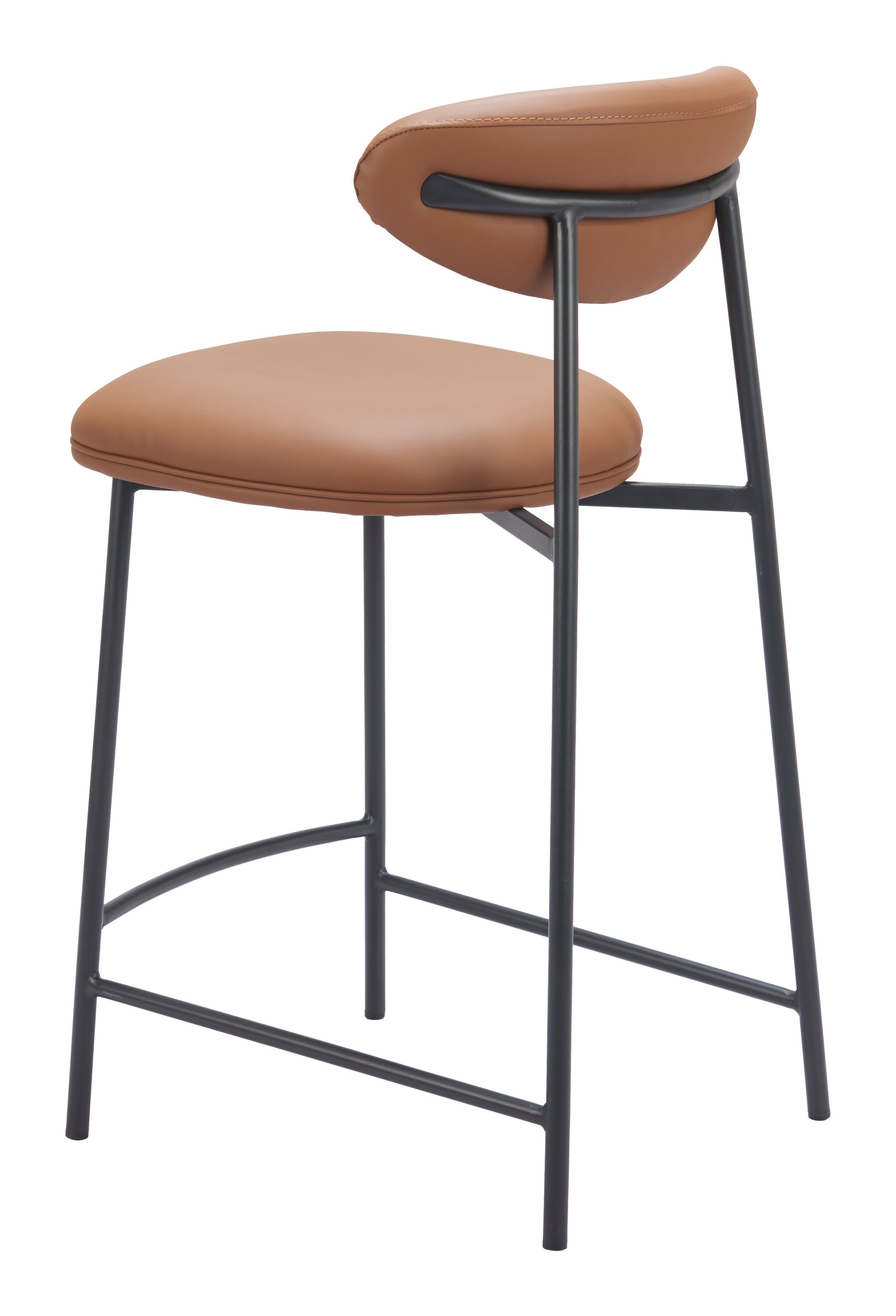 Rorun Counter Stool (Set of 2) Brown - Disselt Designs