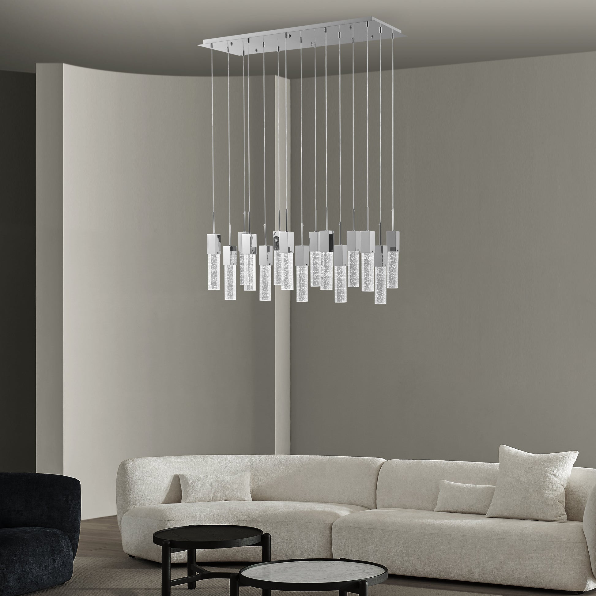 Rectangular Crystal Chandelier // 15 Light - Disselt Designs
