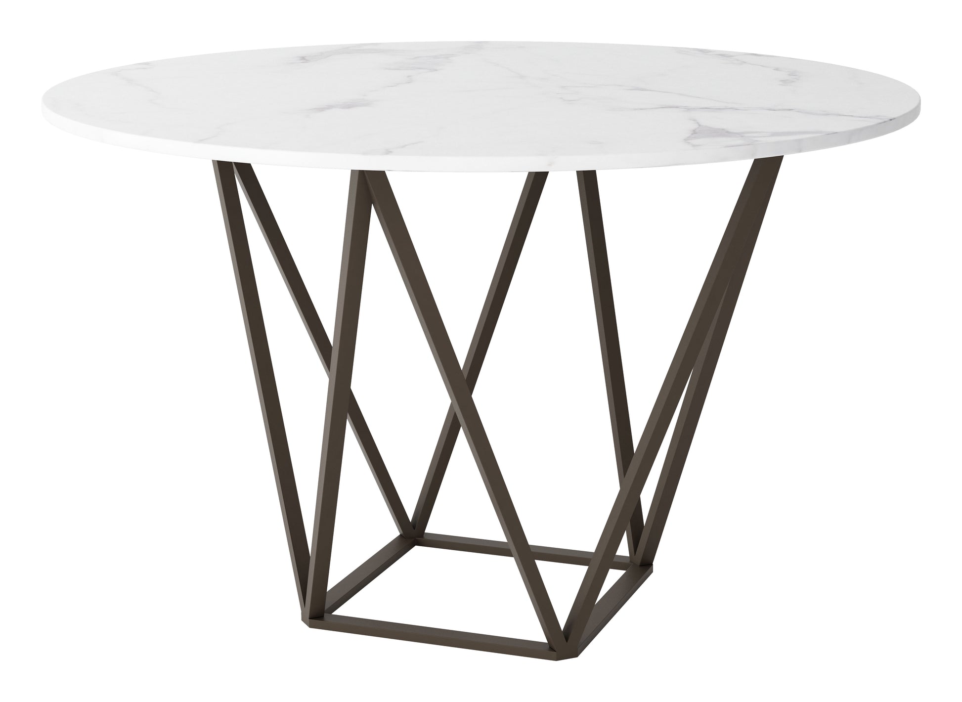 Tintern Dining Table White & Antique Bronze - Disselt Designs