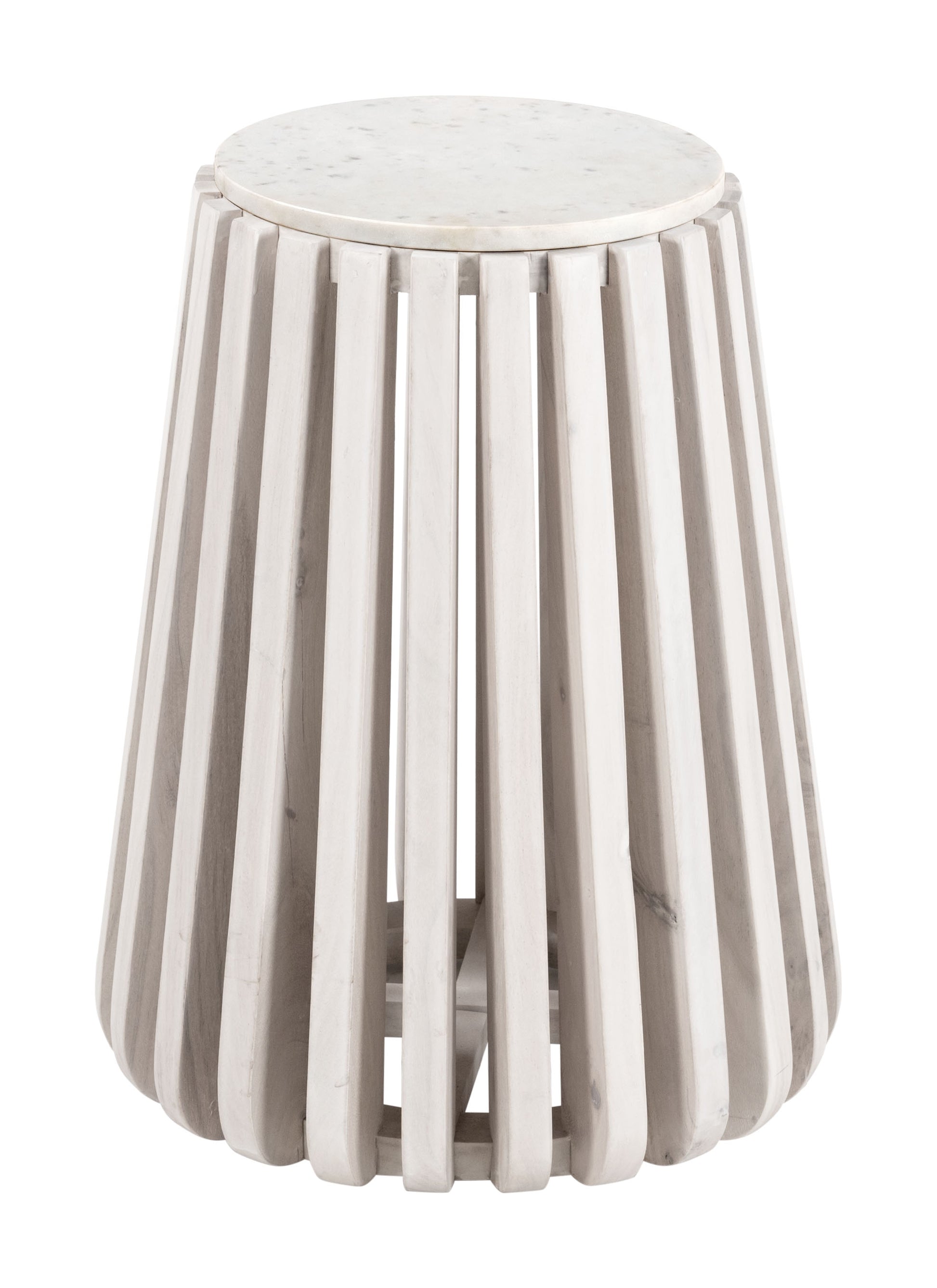 Cyprus Side Table White & Whitewashed - Disselt Designs