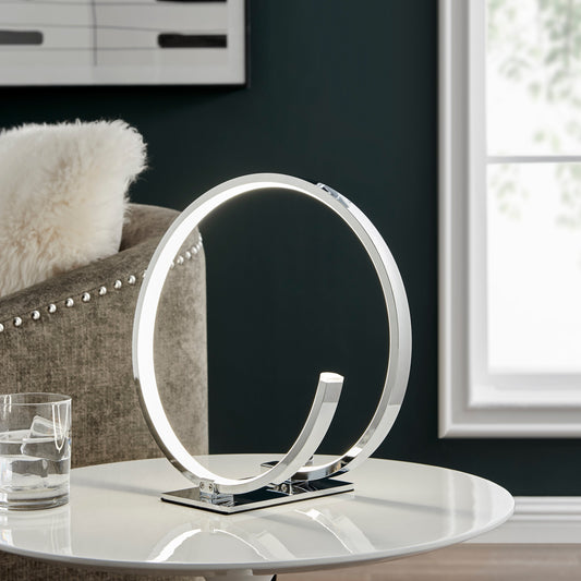 Circular Design LED Table Lamp // Chrome - Disselt Designs