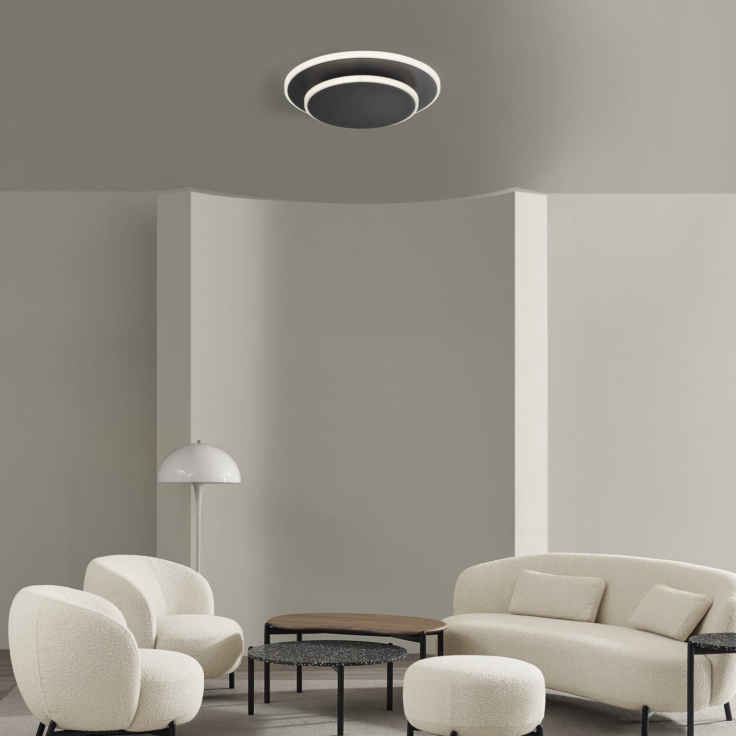 Luna Eclipse Two Circle Multiuse Lamp // Black - Disselt Designs