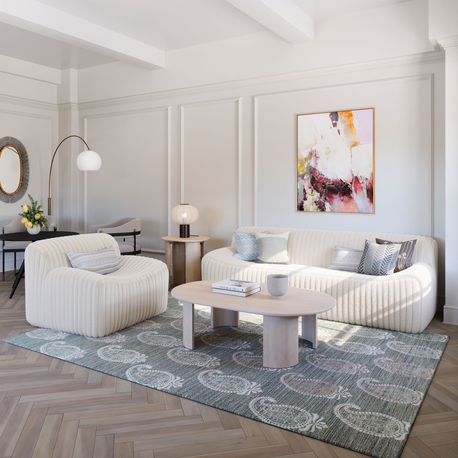 Risan Coffee Table Whitewashed - Disselt Designs