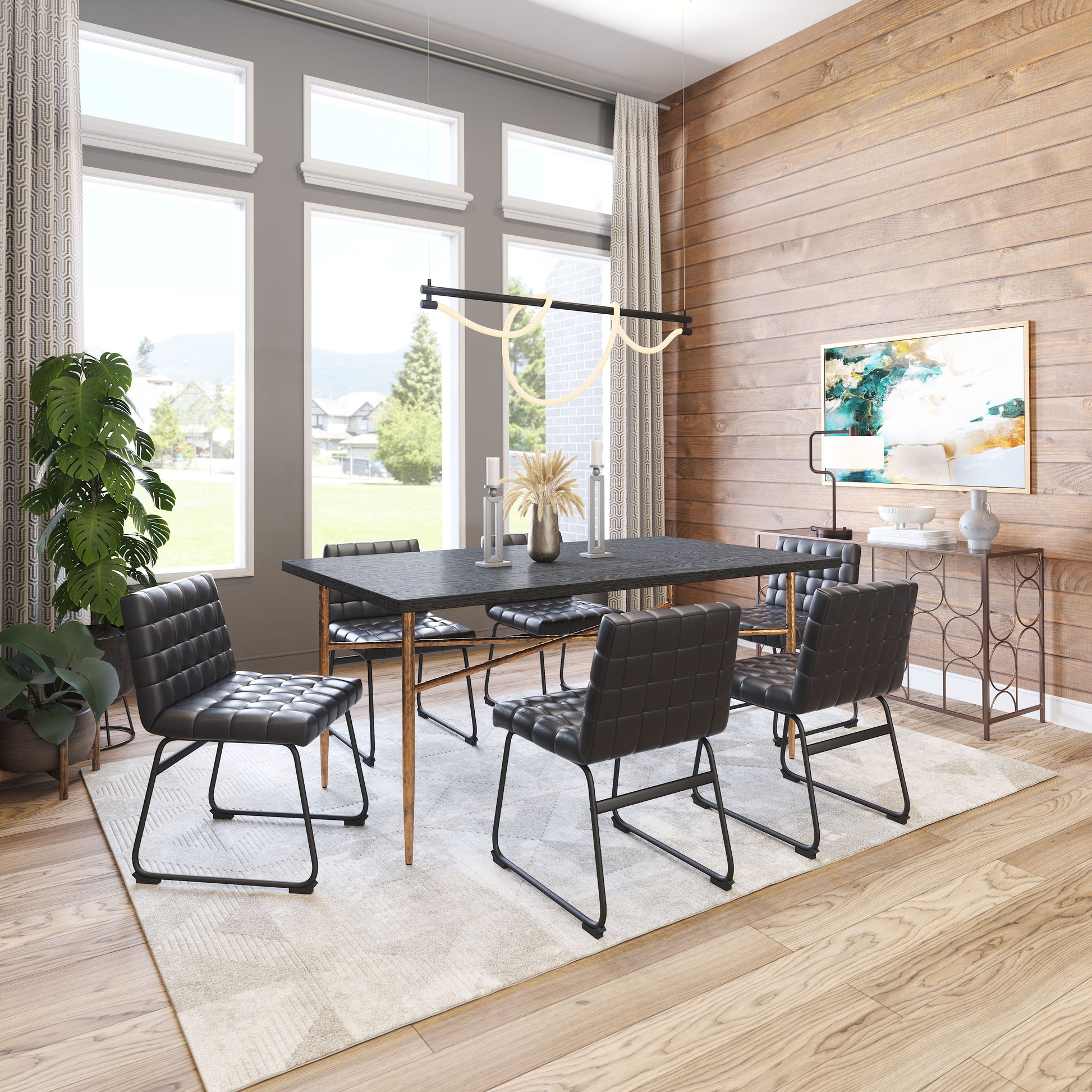 Pago Dining Chair (Set of 2) Black - Disselt Designs