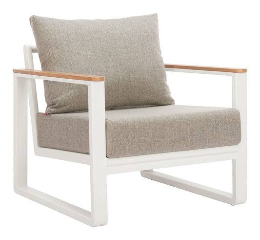 Welt Armchair Taupe & White - Disselt Designs