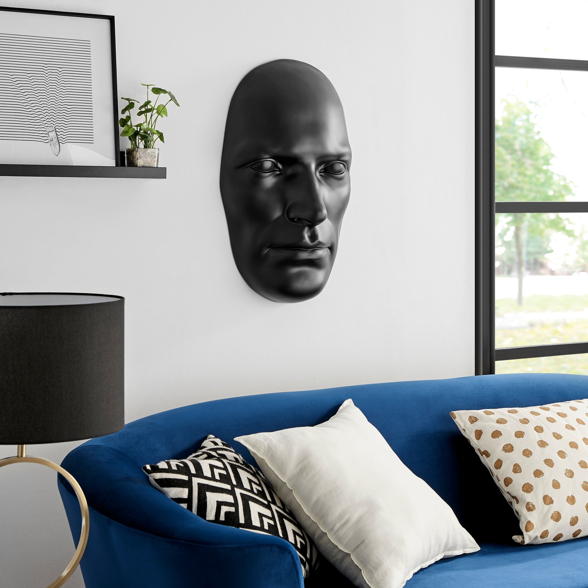 Sumerian Masculine Face // Matte Black - Disselt Designs