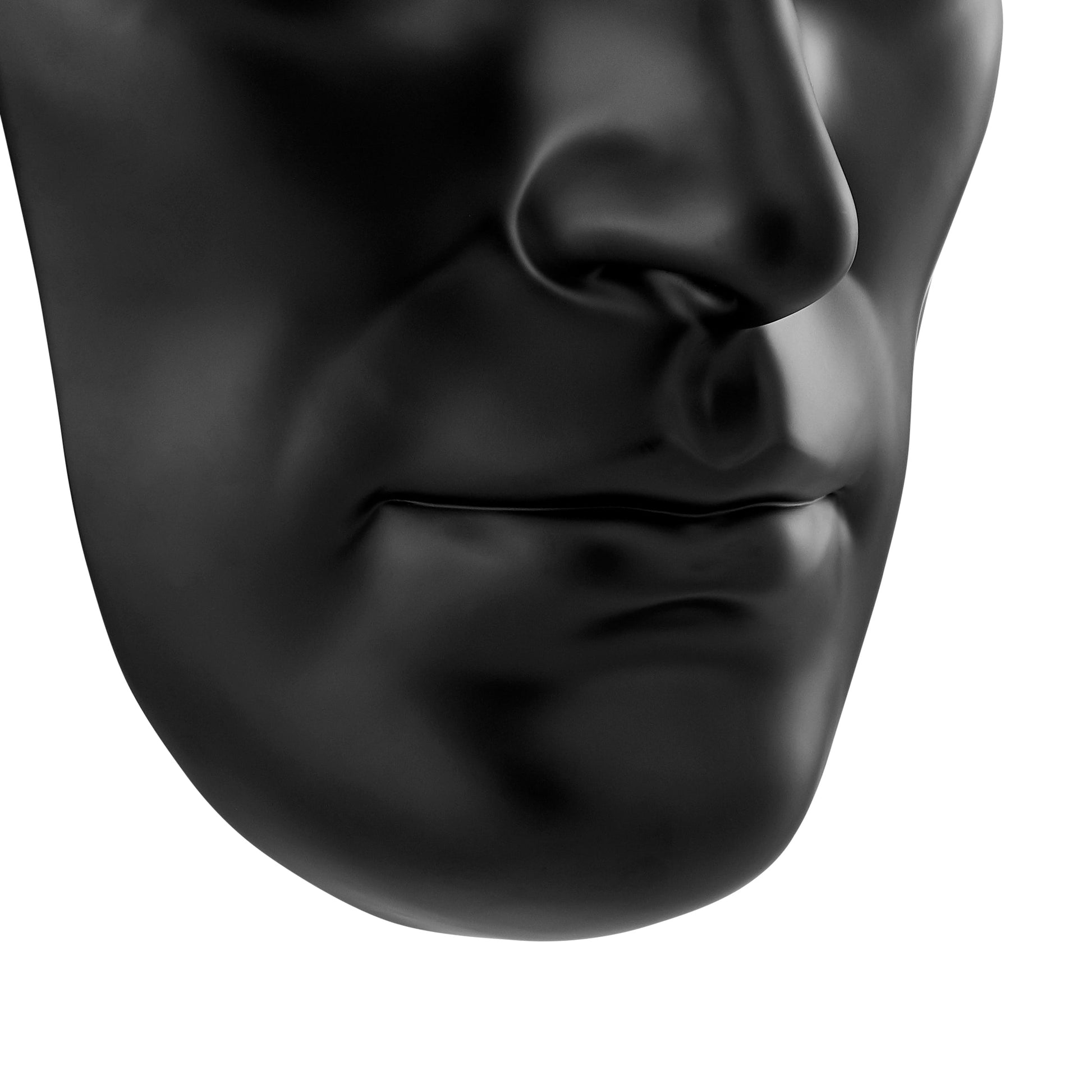 Sumerian Masculine Face // Matte Black - Disselt Designs