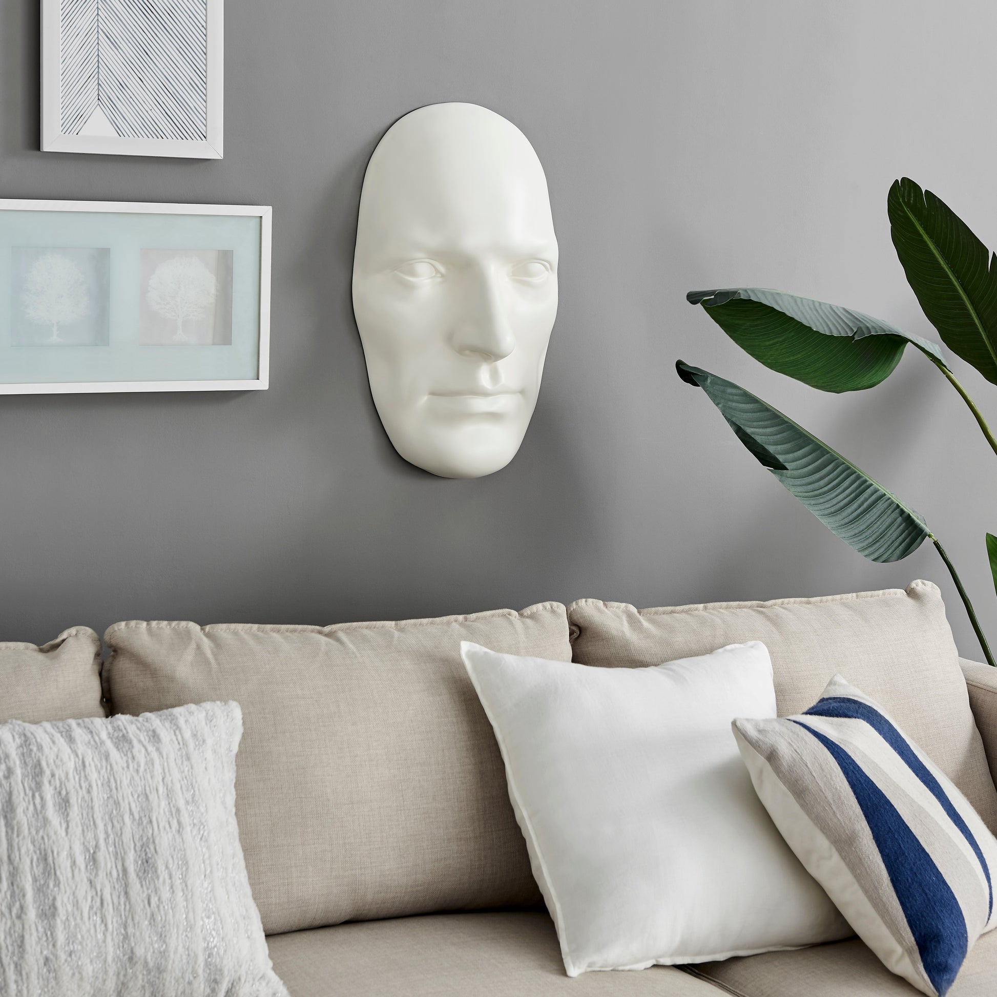 Sumerian Masculine Face // Matte White - Disselt Designs