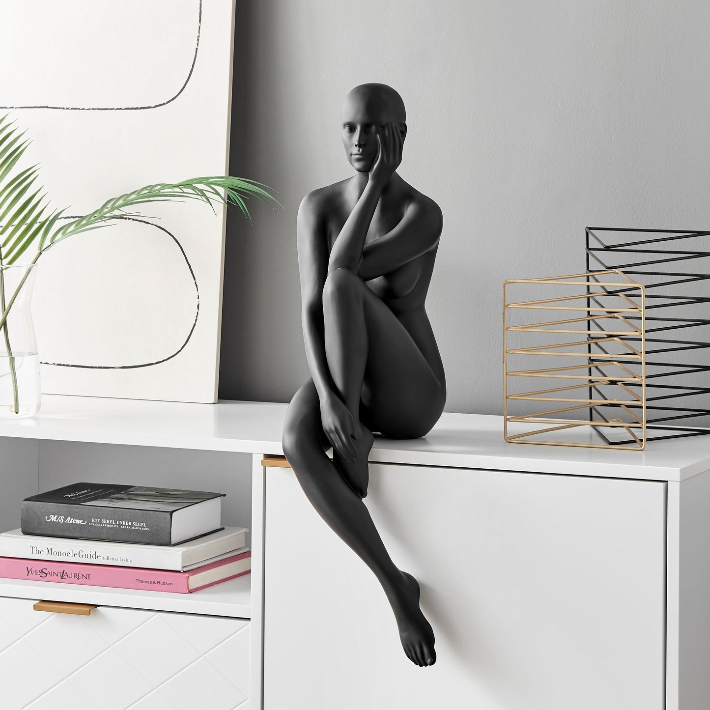 Antoinette Doll Sculpture // Matte Black - Disselt Designs