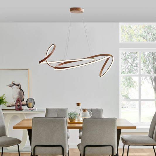Moscow LED Chandelier // Light Wood - Disselt Designs