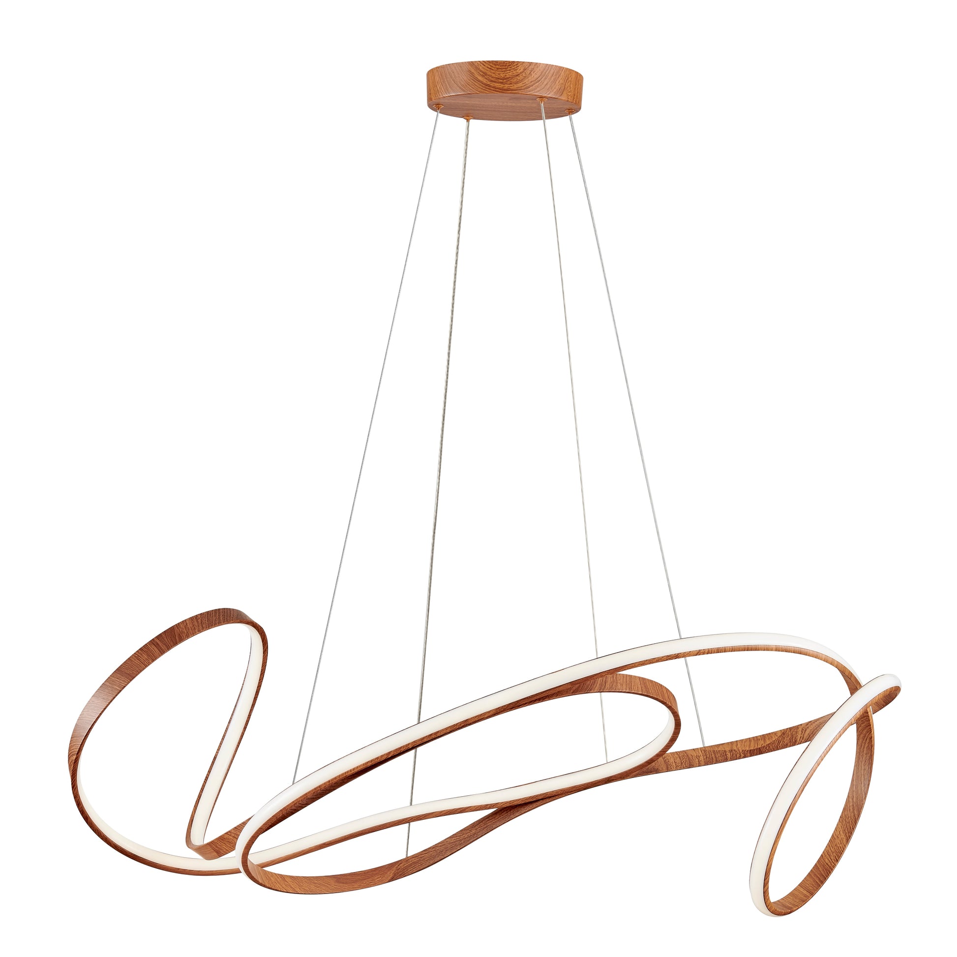 Moscow LED Chandelier // Light Wood - Disselt Designs
